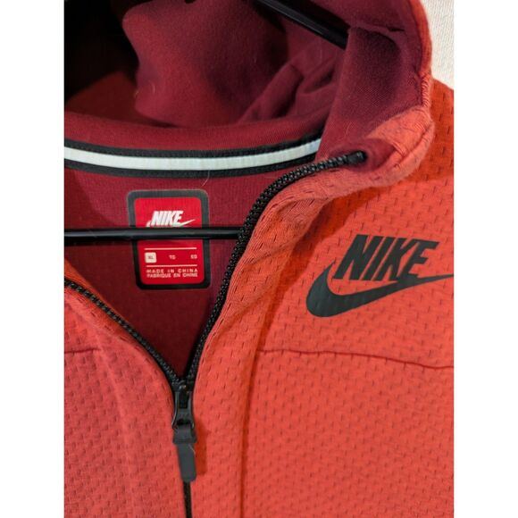 Nike Tech Fleece Hooded Vest - Women’s XL / Men’s S-M - Red Black 835105-602 - Picture 2 of 7